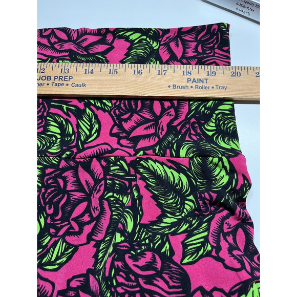 Skirt Maxi 3XL Floral Rose Y2K Comfort Pull On Stretch Pink Green Beach XXXL - Picture 5 of 8